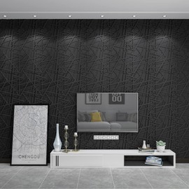 Art3d 19.7" x 19.7" (Pack Of 12) Wall Panel Stripes , Black