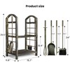 Amagabeli Fireplace Log Rack with 4 Tools 74 x 40