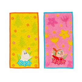 Marushin 1505015300 Pocket Towel, Set of 2, Moomin Valley, Scandinavia, Moomin Valley, Stylish, Cute, Women's, Nursery School, Kindergarten, Entrance Kindergarten, Kindergarten, School Entrance, Mini