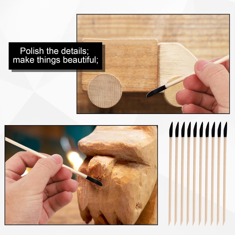 Pack of 50 Sanding Sticks for Fine Details, Bevelled Polishing