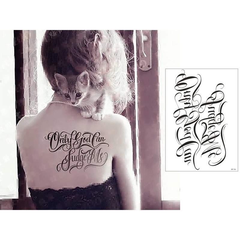 THE FANTASY Set230 Tattoo Sticker English Letters