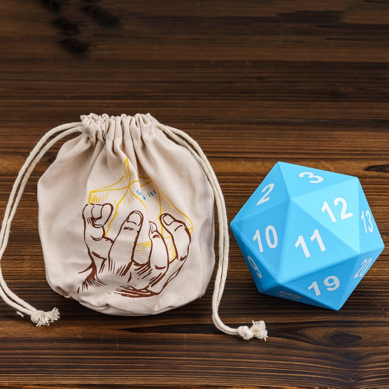 Cusdie 80mm Large 20-Sided Foam Dice - Stress Relief D20