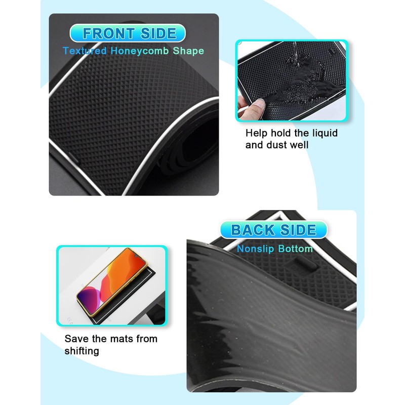 CDEFG Compatible with Smart Forfour 453 2014-2019 Rubber Mats Centre