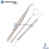 ODONTOMED2011 ODM 3pcs Basic Dental Instruments Set Mirror Explorer C.