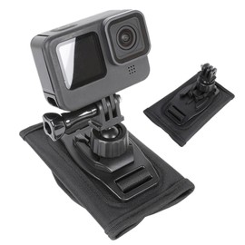 Shoulder Mount for Action Camera - 360 Degree Rotating Action Camera Chest Strap Support | Backpack Fixing Bracket with Adjustable Shoulder Pad, Quick Release Bracket for Hiking Biking Skiing Surfing