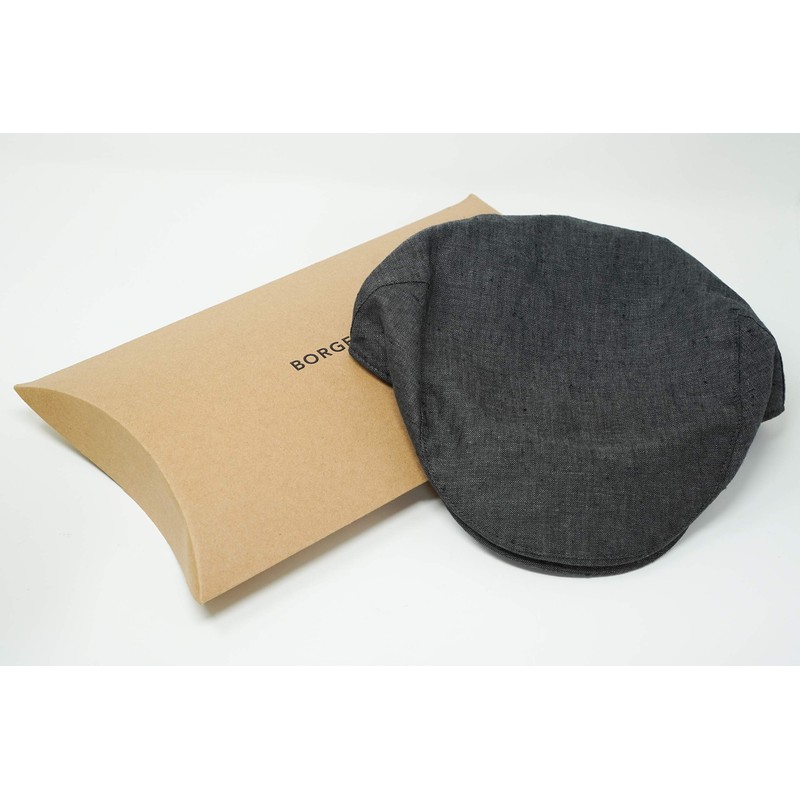 Borges & Scott The Sammy Irish Linen Flat Cap, granite