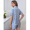 FEMLE Womens Pajamas Set 2 Piece Button Down Monkey Kawaii