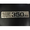 Maximum Load Capacity Plate: 77.2 lbs (350 kg) (Aluminum Stripe)