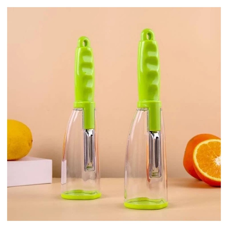 MKKENLEY Peeler With Storage Stainless Blade Carrot Vegetable Parer