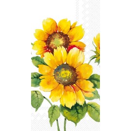 Boston International IHR - Servilletas de papel de 3 capas, 16 unidades, 8.5 x 4.5 pulgadas, girasoles coloridos