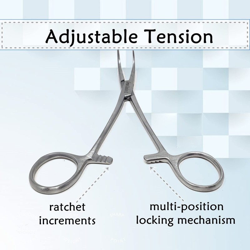 Multi-Use Locking Tweezers MIXTER Hemostat Forceps Half Serrated 6" Stainless