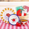 Talking Tables Bon Appetit Handmade Enamel Dinner Plate with Tomato