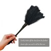 Premium Turkey Feather Duster - 14 Inches，Effective Dusting and Cleaning（Black）