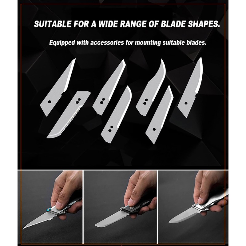 TITANER Raven Titanium EDC Folding Pocket Utility Knife - Box