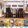 Suclain 3 Pcs Glass Coffee Bean Container 44 oz Airtight