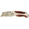 BESSEY D-BKWH Quick-Change Folding Utility Knife - Wood Grain Handle,
