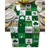 St Patrick's Day Table Runners Cotton Linen Lucky Shamrock Clover