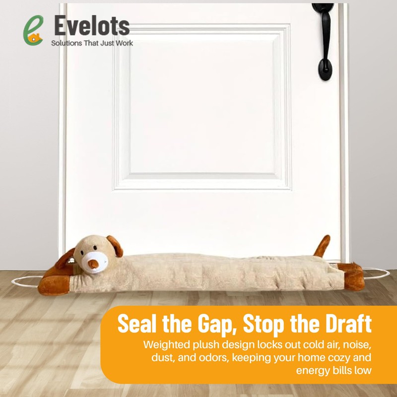 Evelots Under Door Dog Draft Stopper - Weighted - Keep