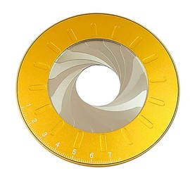 ST TS Circular Ruler, Circle Ruler, Drawing Ruler, Woodworking Ruler, Template, Metal, Circle Ruler, Circle Plate, Circle Ruler (01 Gold)