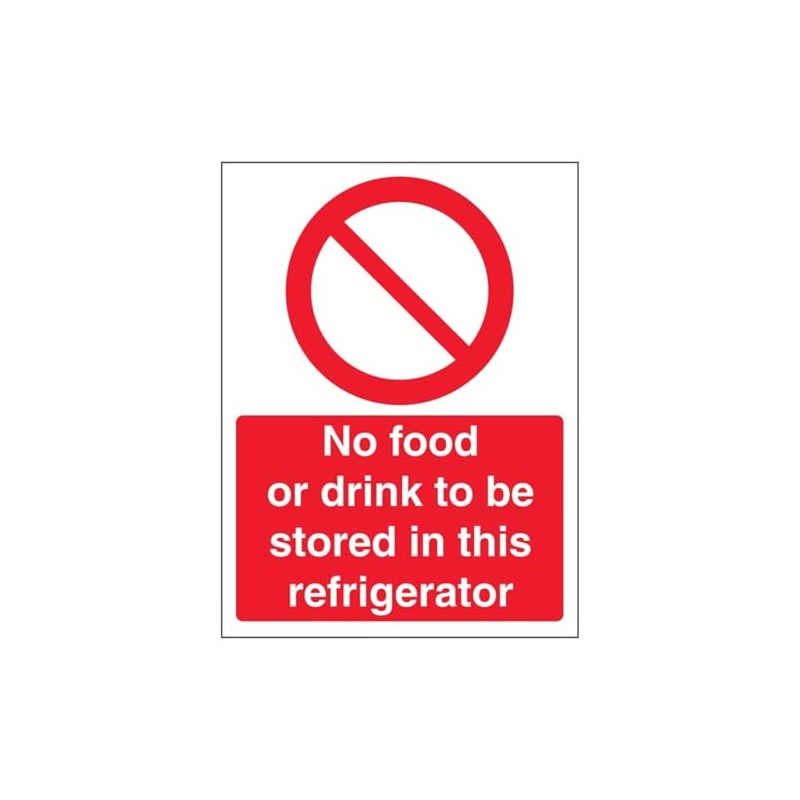 V Safety No Food Or Drink In Refrigerator - Portrait