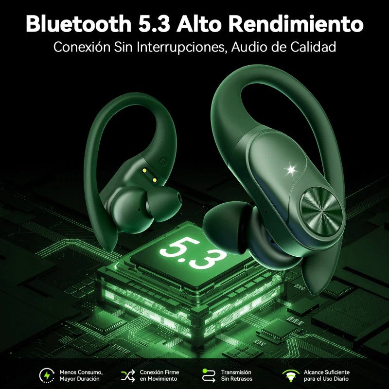 Bmani T60 Audfonos Inalmbricos Bluetooth,con Doble LED Pantalla Digital y