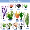 REIRQIE Aquarium Plants,Artificial Fish Tank Decorations Decor Plastic Plants Set