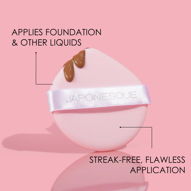 JAPONESQUE Pillow Puff Makeup Sponge for Flawless Liquid & Cream
