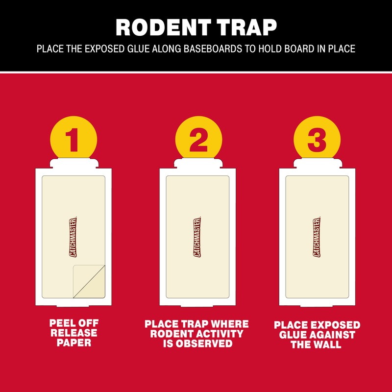 Catchmaster Compact Sticky Insect & Mouse Traps 75-Count, 3.5"x7" Glue