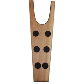 DELFA Boot Jack Boot Removal Aid - 1 or 2 Pieces - Made of Genuine European Beech Wood - 6 Non-Slip Nubs, brown