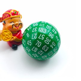 Bescon Polyhedral Dice 100 Sides Dice, D100 die,100 Sided Cube, D100 Game Dice, 100-Sided Cube of Green Color