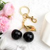 SHTALHST Glitter Cherry Keychain,Sparkling Cherry Bag Charms for Purse Handbag,Birthday