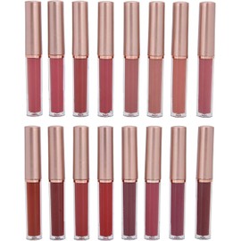 Juego de 16 brillos de labios de color mate, de larga duración, hidratante, antiadherente, pintalabios líquidos, herramienta cosmética para mujeres