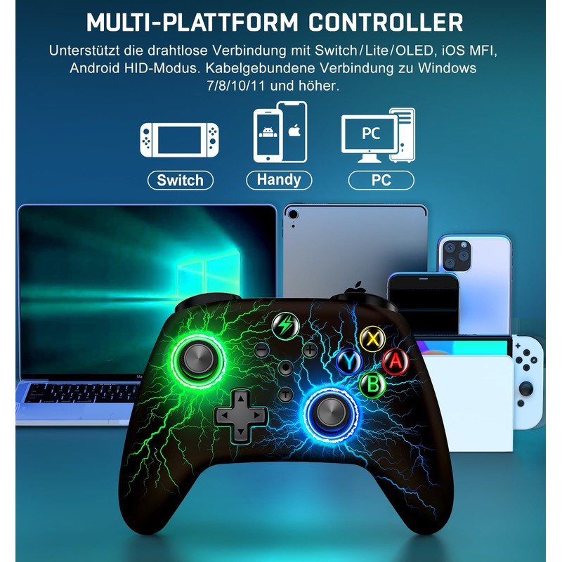 ALEEMTRY Switch Pro Controller-Switch Controller Wireless für Switch/Lite/OLED-Controller Switch mit