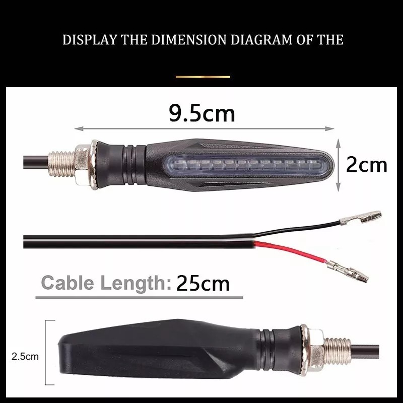PUNKZZ Direccionales Led Moto Secuencial Indicador Intermitente 4pz