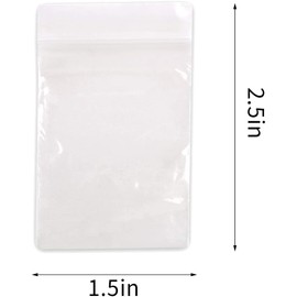 Cinece Small Bags, Plastic Bags, Small Bags, Mini, Transparent, Thick, Small, Clear, 1.6 x 2.4 inches (4 x 6 cm), 400 Pieces