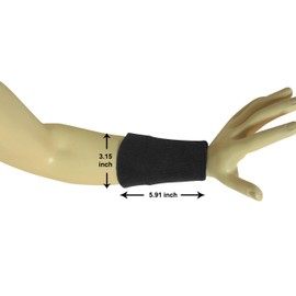 COUVER 6 inch Extra Long Thick Sports Wristband/Sweatband (1 Piece)