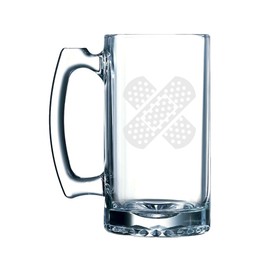 Medical #2 - Bandage Cross Medical Care Service First Aid Symbol - 26.5 Ounce Glass Mug Stein