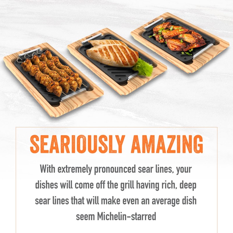 Yukon Glory™ SEAR 'N SERVE Set (BBQ Cast Iron Grill