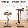Hadulcet Small Standing Desk Adjustable Height, Rolling Desk for Standing