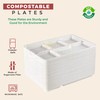 Chef Royale 10x Disposable Bagasse Sugarcane Plates, 5CP Large White