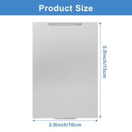 Bremorou 2 Pcs Folding Travel Mirror, Ultra Slim Portable Makeup Mirror for Purse, Compact Aluminum Shell Cosmetic Mirrors Small Tabletop Mirrors for Travel (5.9 x 3.9 Inches)