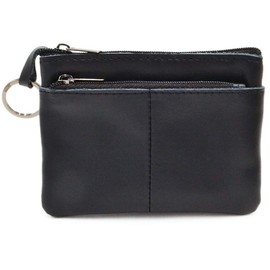 Freezx Women Genuine Leather Coin Pouch Zip Mini Purse Wallet Key Chain 3 Zipper