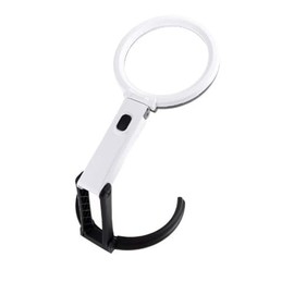 2X 5X Magnifying Glass with Light and Stand, Foldable Handheld Magnifying Glass 10 LED Illuminated Lighted Magnifier for Macular Degeneration, Seniors Reading, Close Work, Coins, Jewelry