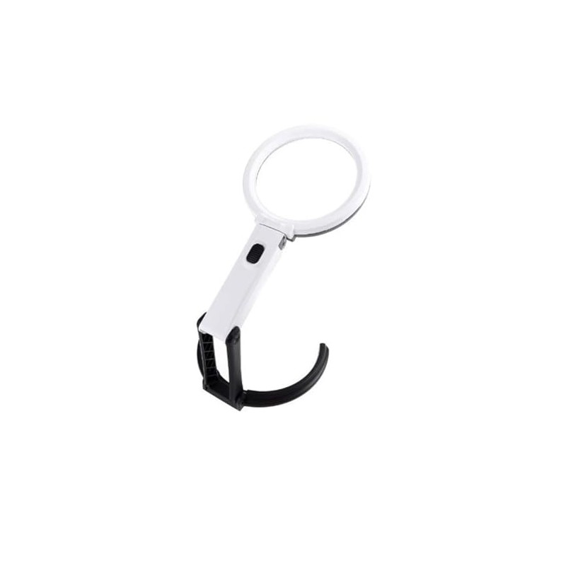 2X 5X Magnifying Glass with Light and Stand, Foldable Handheld