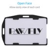 Pawfly 2 Card ID Badge Holder 2 Sided Black Rigid