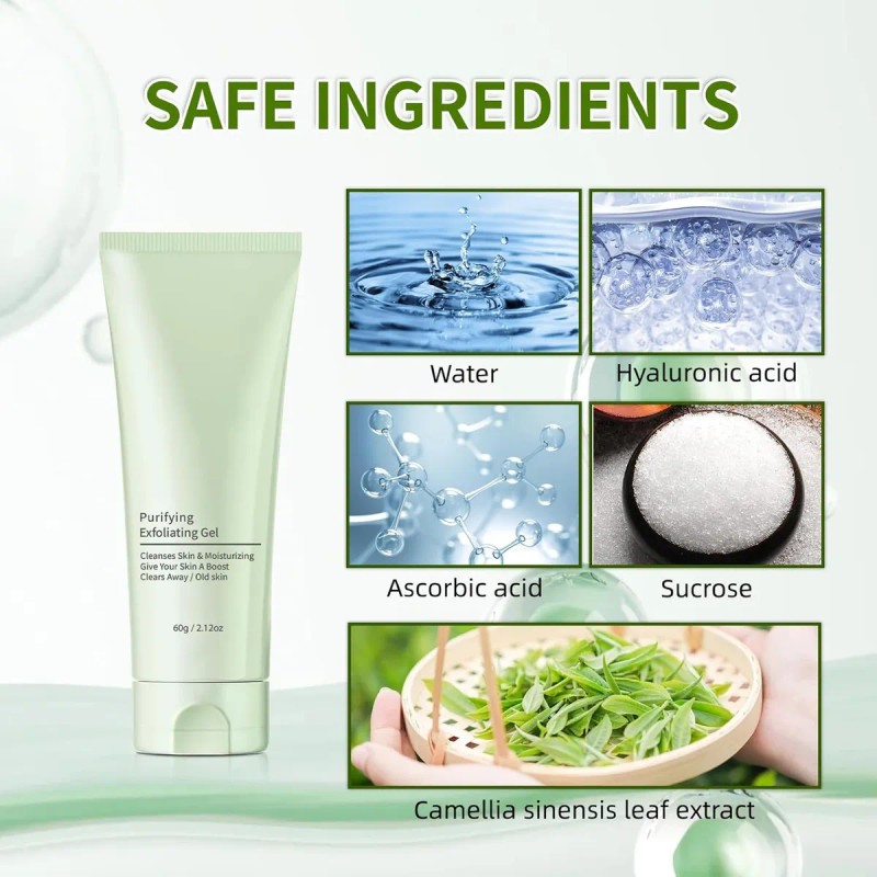 Gel Exfoliante Purificante, Exfoliante Facial De Limpieza Pr