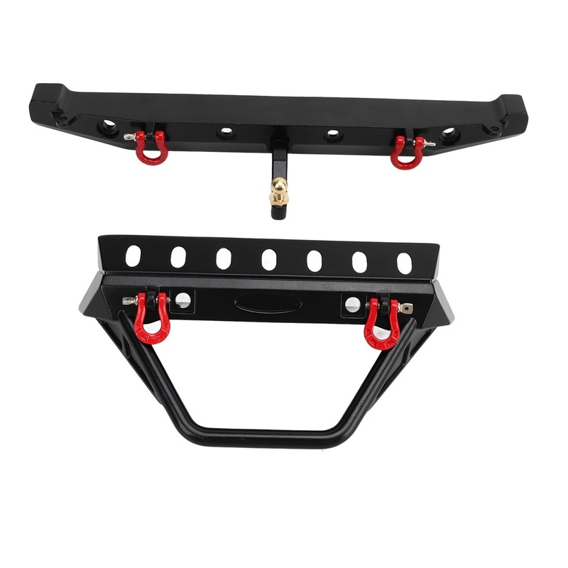 RC Crawler Bumper Black Front and Rear Bumper with Winch