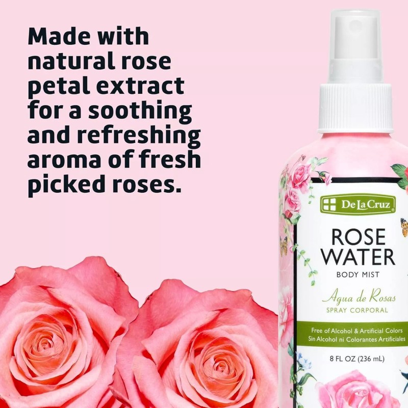 Rose Water Agua De Rosas Con Glicerina Organica Natural Cologne