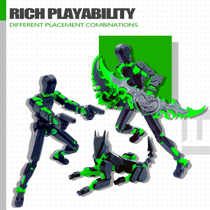 Uodofy (Assembly Completed T13 3D Action Figure Set,Dummy Robo Titan