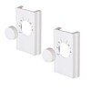 ARYEIELLSOW 2 Sets White Double Pole Line Volt Thermostat Cover